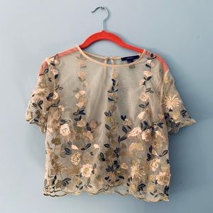 Forever 21 sheer crop top Size M